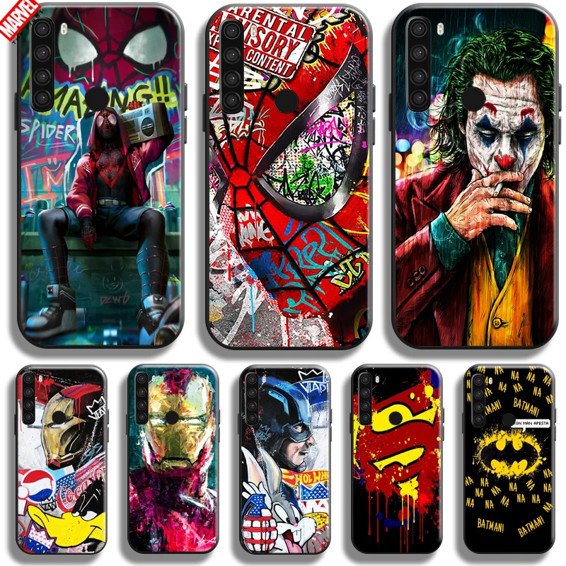 

Marvel Street Graffiti For Xiaomi Redmi Note 8 8T 8 Pro Redmi 8 8A Phone Case Coque Back Silicone Cover Black Soft