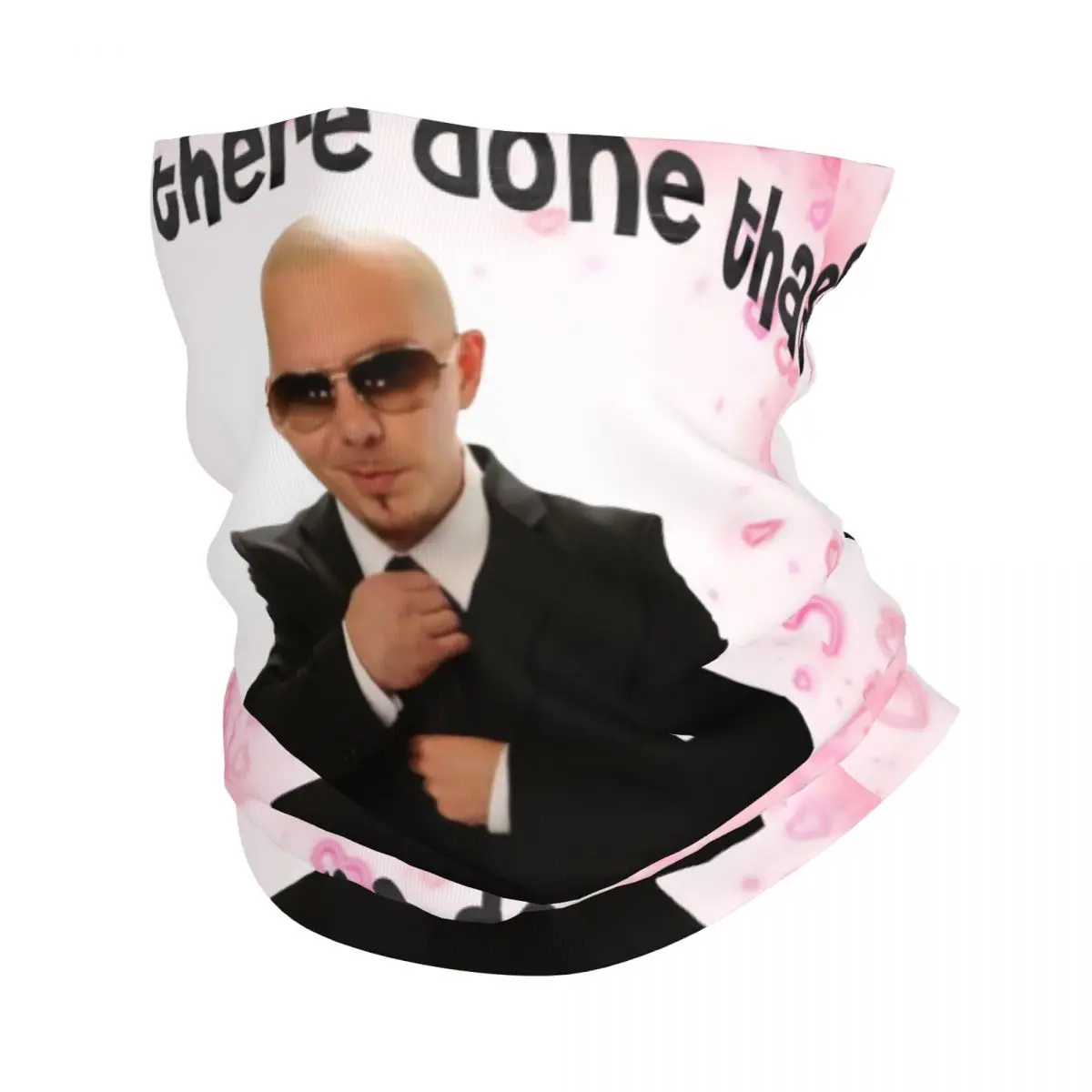 

Mr World Pitbull Neck Gaiter Men Women UV Protection Winter American Rapper Singer Bandana Scarf for Hiking