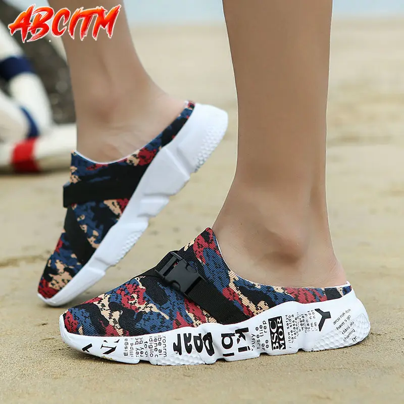 Outdoor Water Quick Dry Beach Slippers Summer Soft Mens Sand