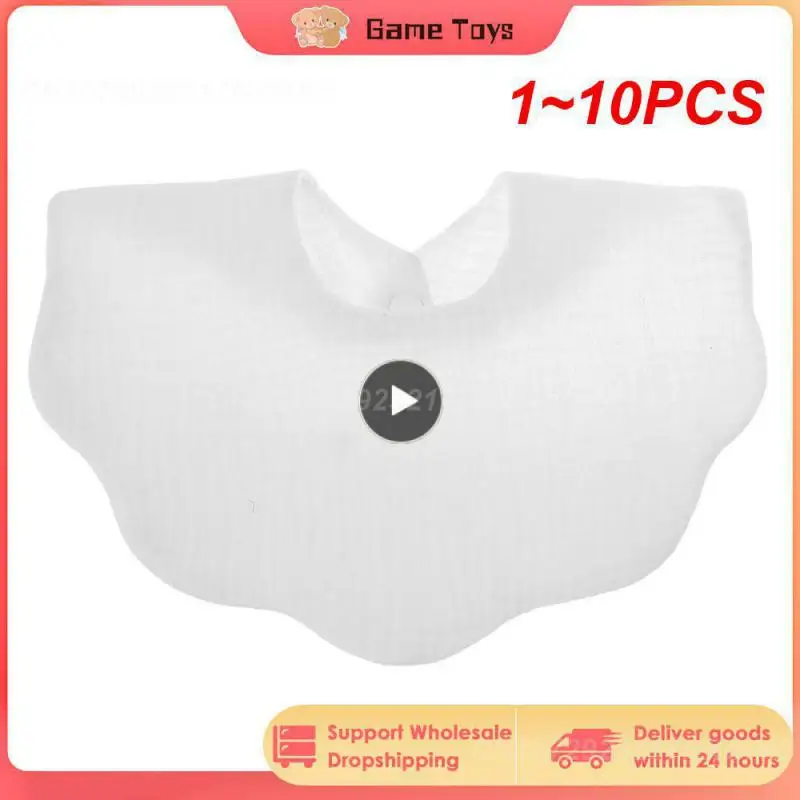 

1~10PCS Solid Color Kids Girl Boy Feeding Saliva Towel Cotton Gause Baby Bibs 360 Flower Newborn Bib Infant Burp Cloths Bandana