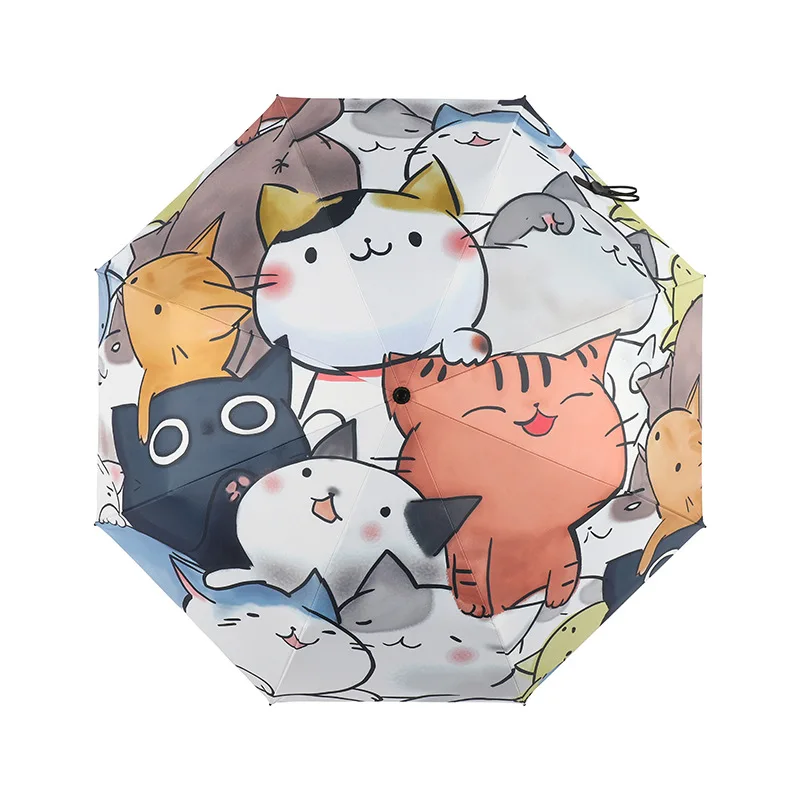 

Cat Sun Umbrella Rain Women Princess Anti-UV Umbrellas Female Waterproof Portable Creative Female Gift Parasol
