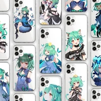 uruha rushia cute girl phone case transparent soft for iphone 12 11 13 7 8 6 s plus x xs xr pro max mini