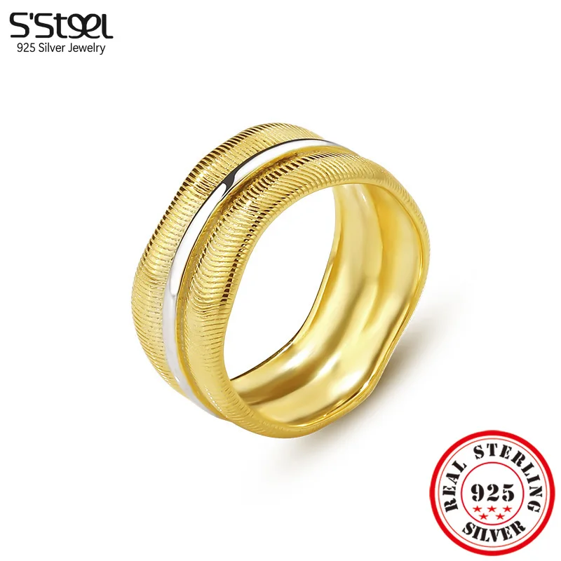 

S'STEEL Authentic 925 Silver Light Luxury Personalized Adjustable Rings For Woman Ring Best Sellers 2023 Products Fine Jewelry