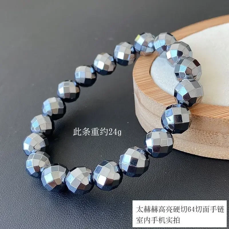 Браслет из натурального кварцевого камня яркая твердая огранка 64 угол огранки