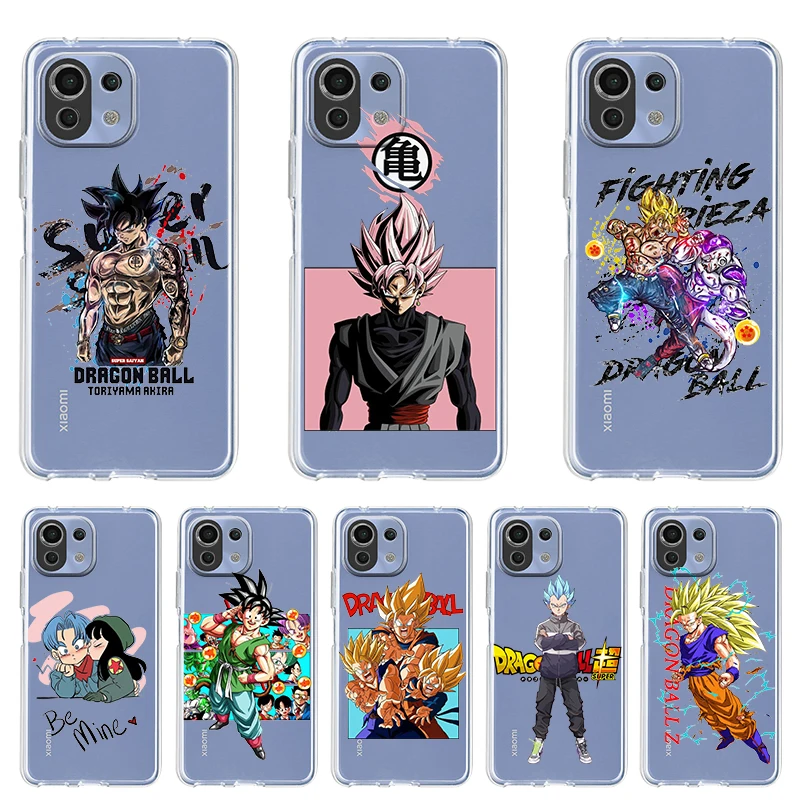 

Dragon Ball Saiyan Vogue For Xiaomi Mi 12 12X 11T 11i 11 10T Note 10 9T 9 SE A3 CC9E Pro Lite Ultra Transparent Phone Case