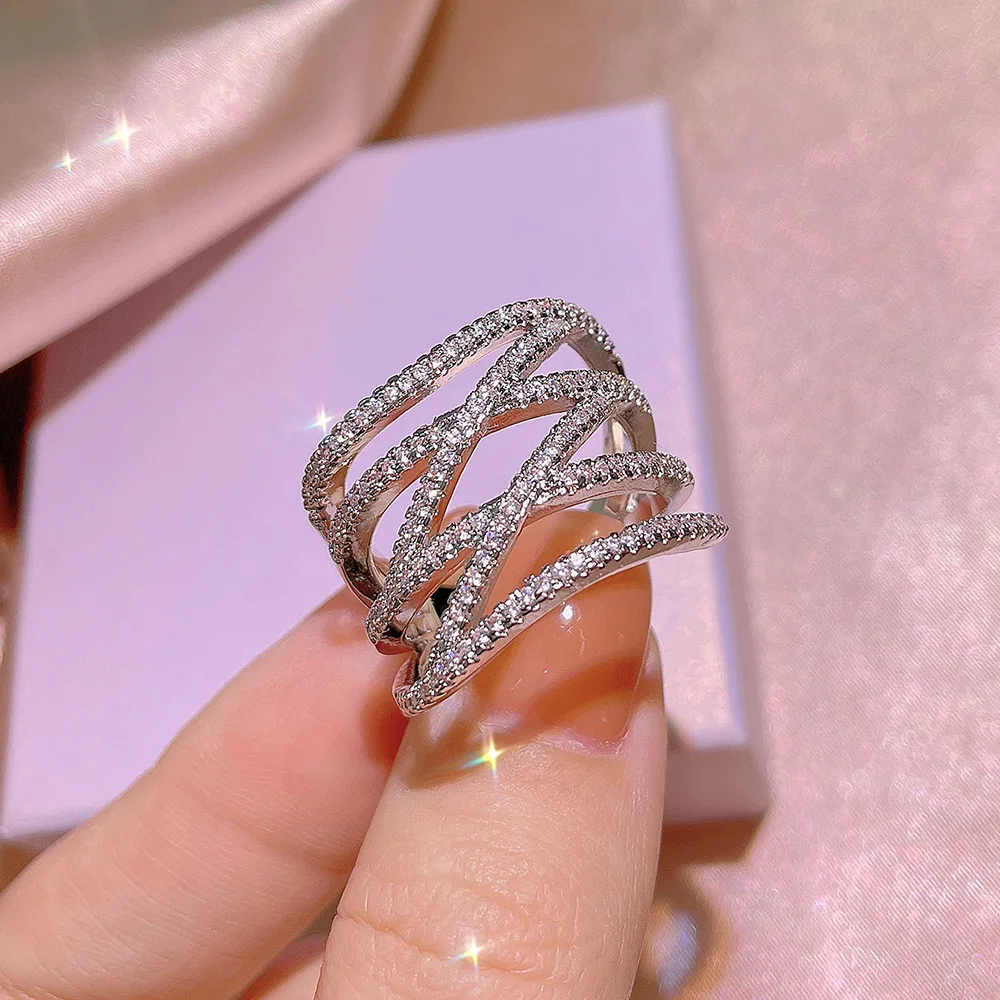 

925 Sterling Silver Diamond Jewelry Ring for Women Anillos De Silver 925 Jewelry Anel Anillos Mujer Anniversary Diamond Ring Box