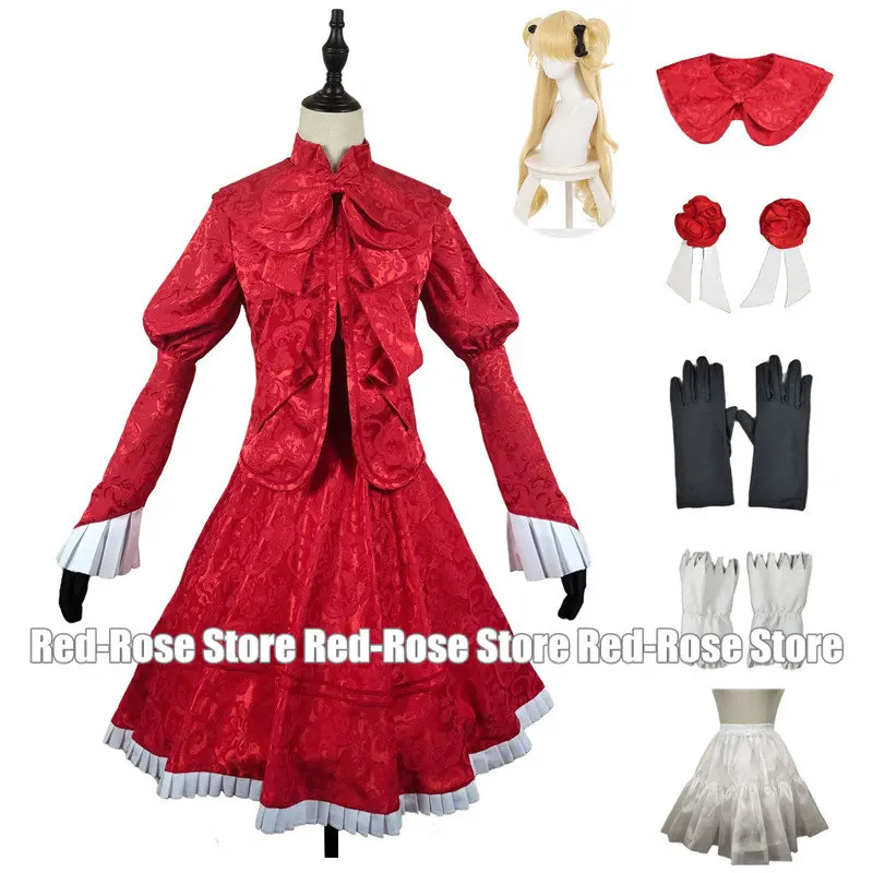 

Anime SHADOWS HOUSE Cosplay Kate Maid Costumes Uniforms Halloween Women Outfits Dress Wig Top Suspender Gloves Headgear Ankle