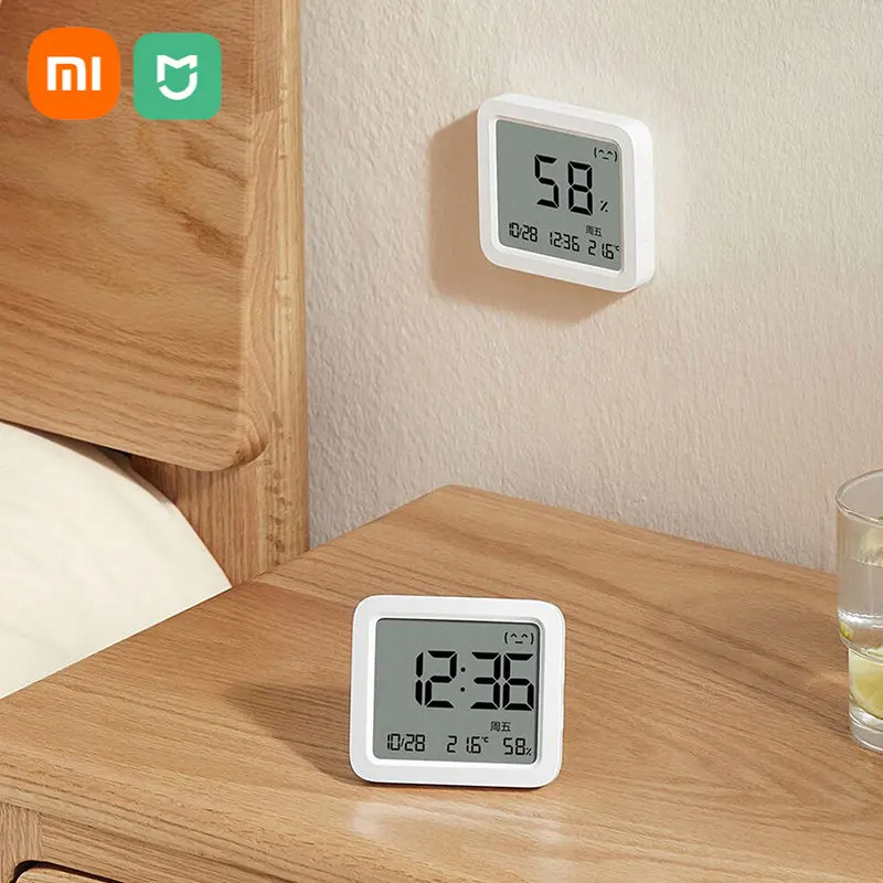 

Xiaomi Mijia Smart Thermo-hygrometer 3 Mijia Bluetooth Temperature Humidity Sensor LCD Industrial High-precision Indoor Sensor