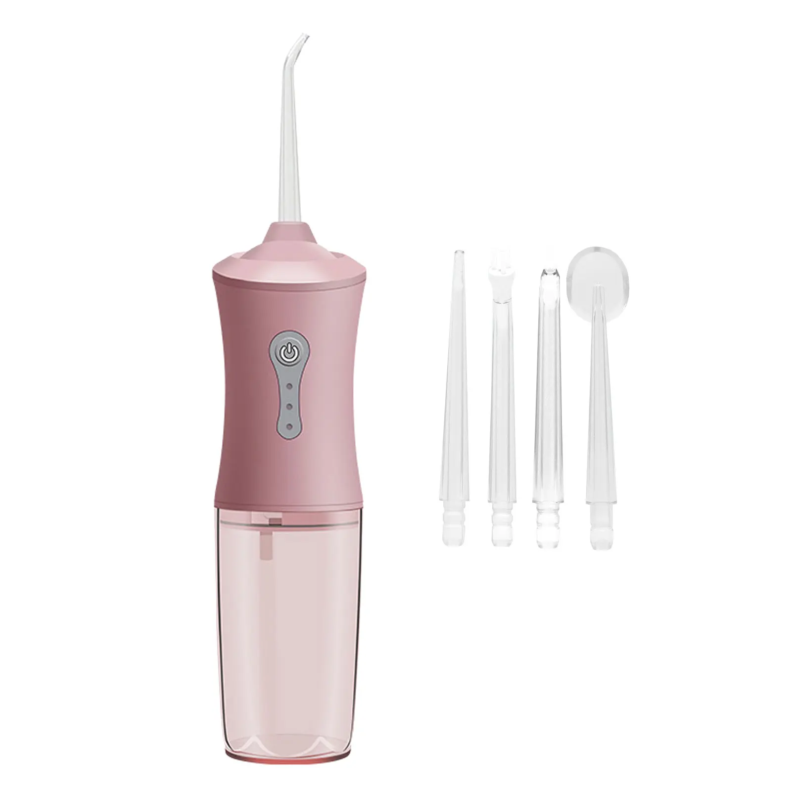 

Oral Dental Irrigator Portable Water Flosser USB Rechargeable 3 Modes IPX7 240ML Water Tank For Cleaning Teeth 4 Cleaning Nozzle