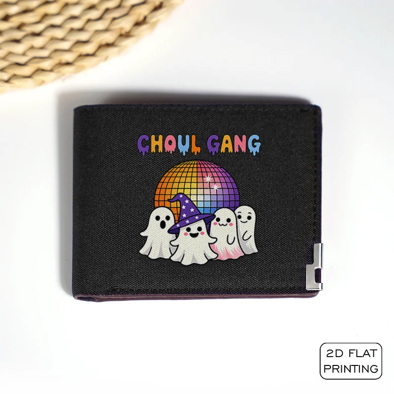 Фото CHOUl GANG DISCO GHOSTS ХЛОПКОВЫЙ КОШЕЛЕК МИНИМАЛИСТСКИЙ ДИЗАЙН ДЛЯ МУЖЧИН И ЖЕНЩИН СВЕТЛОЕ ПОЛУЧНОЕ ВЫБОРНОЕ МОДНЫЕ АКСЕССУАРЫ №1