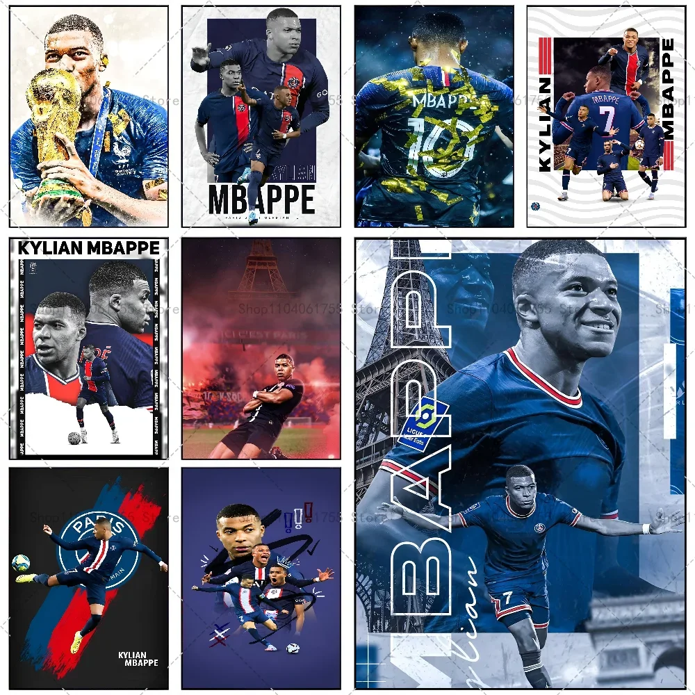 1 Шт. K-Kylian M-Mbappe Футбольные Звезды Плакат Наклейка Самоклеящаяся Современный