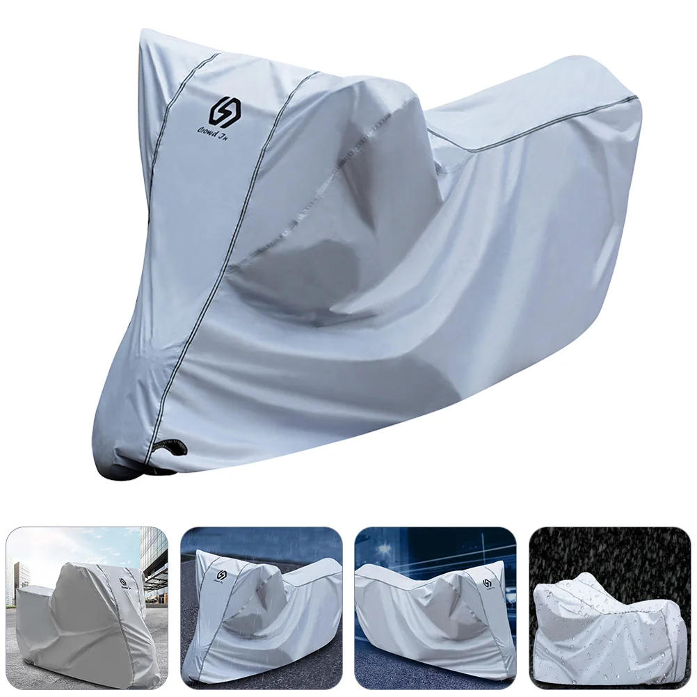 

Motorcycle Cover Waterproof Electric Motorbike Cover Waterproof Cover (silver)