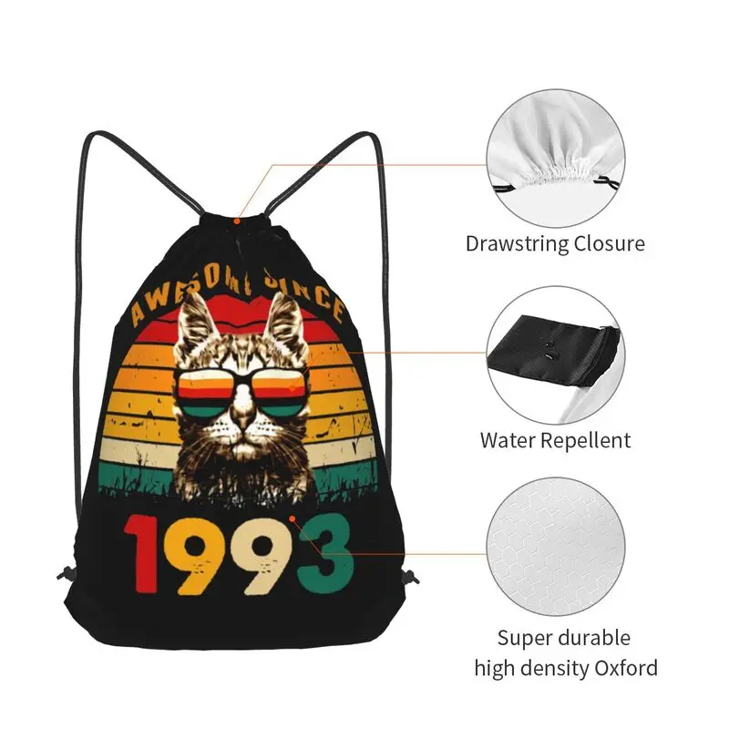 Потрясающий с 1993 года милый забавный рюкзак котом на шнурке популярная