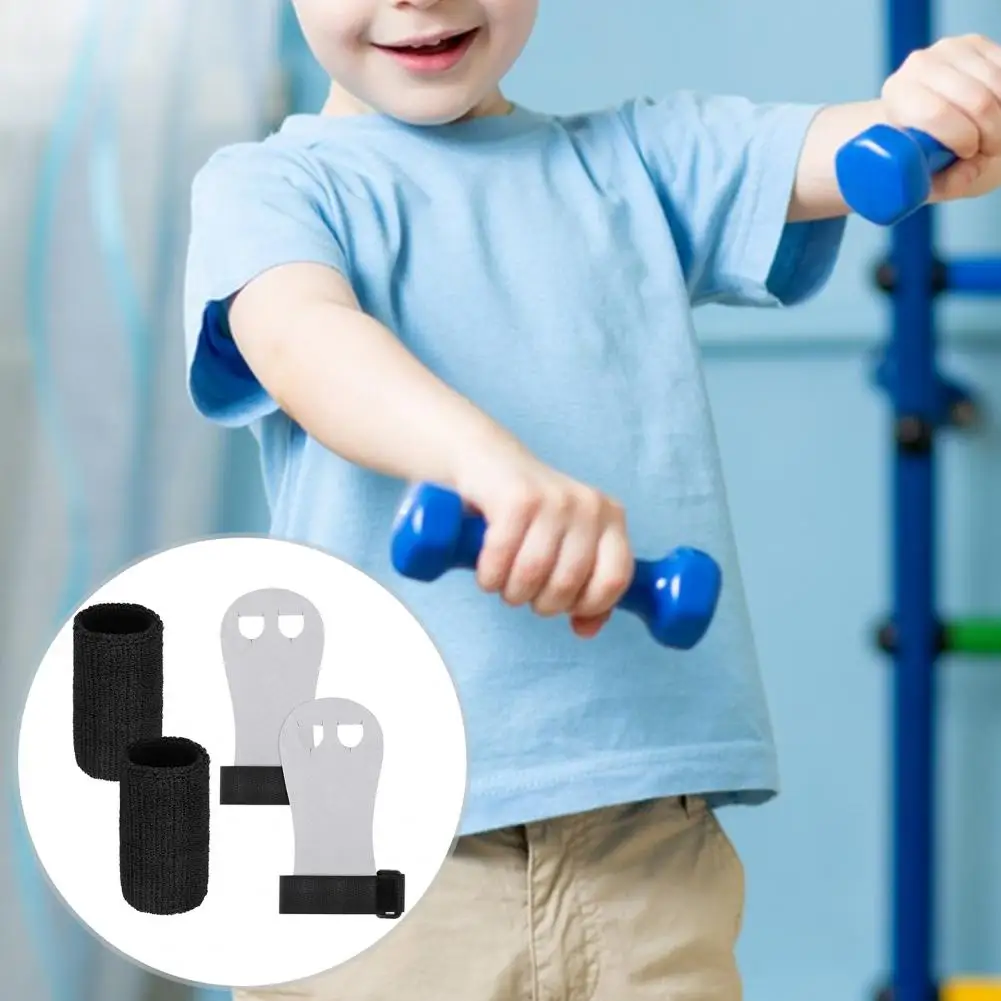 

Palm Protectors for Gymnastics Bars Non-slip Gymnastics Grips Wristbands Set Palm Protection for Kids for Girls for Gymnastics