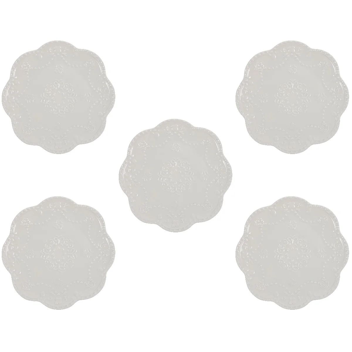 

5x Decorative Delicate Reusable Multi-function Steak Plate Dinner Accessory Plate Dessert Plate for Kitchen Restaurant Home