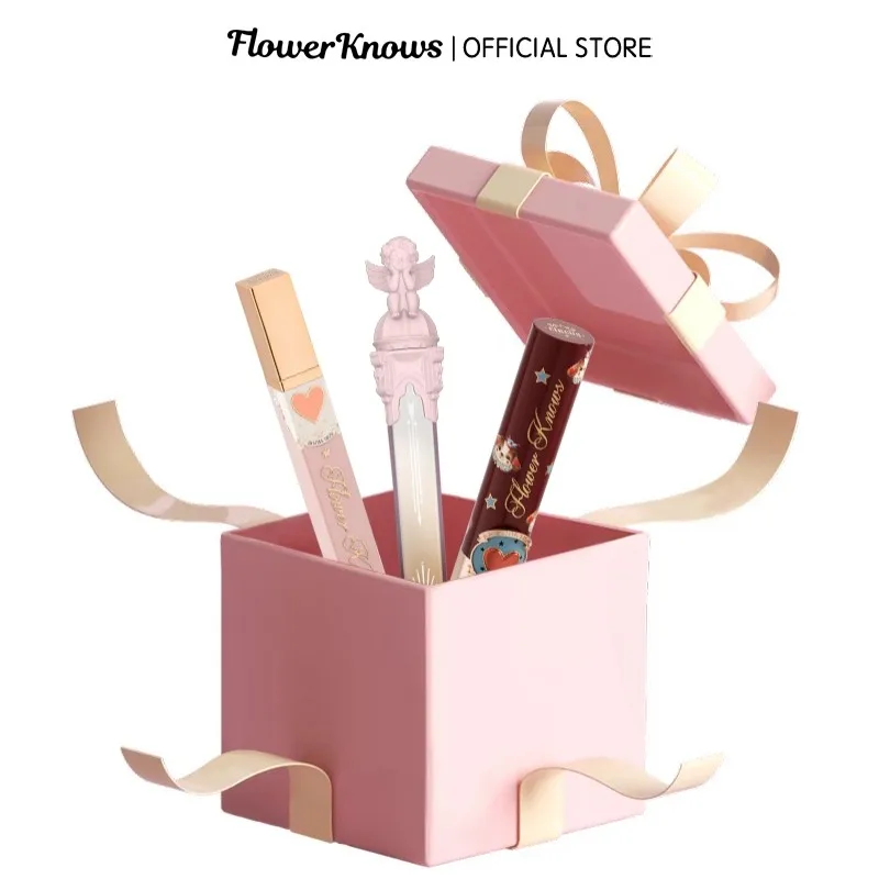 

Набор помад с изображением цветов знаком, мистическая коробка, Рождественская Подарочная коробка для сюрпризов, коробка для макияжа, 2 цвет...