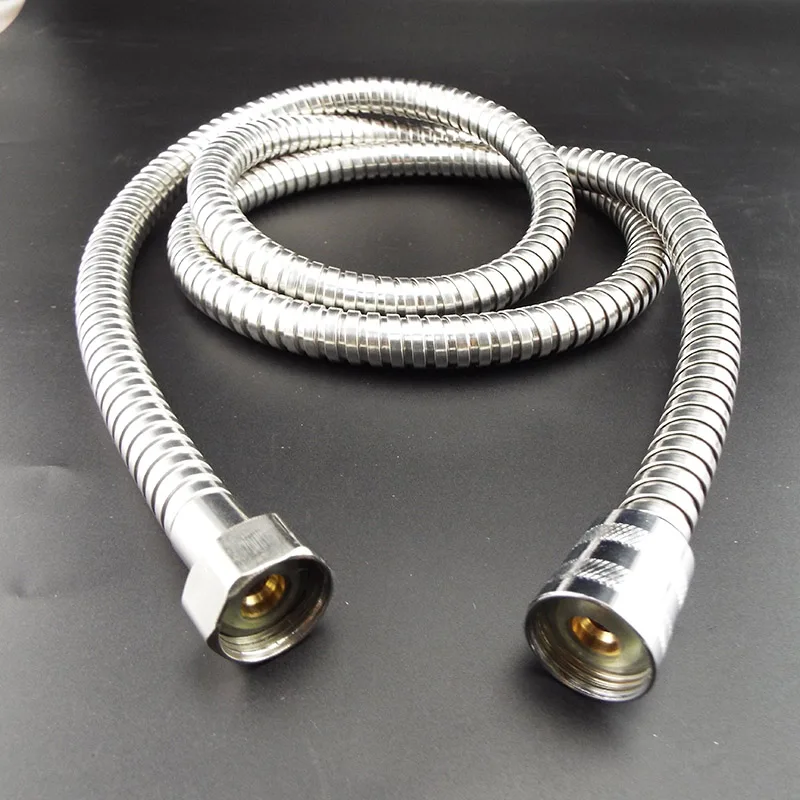 1PC Shower Head Hose 2/1.5/1.2m Stainless Steel Flexible Shower Head Hose Home Bathroom Shower Pipe Accessories