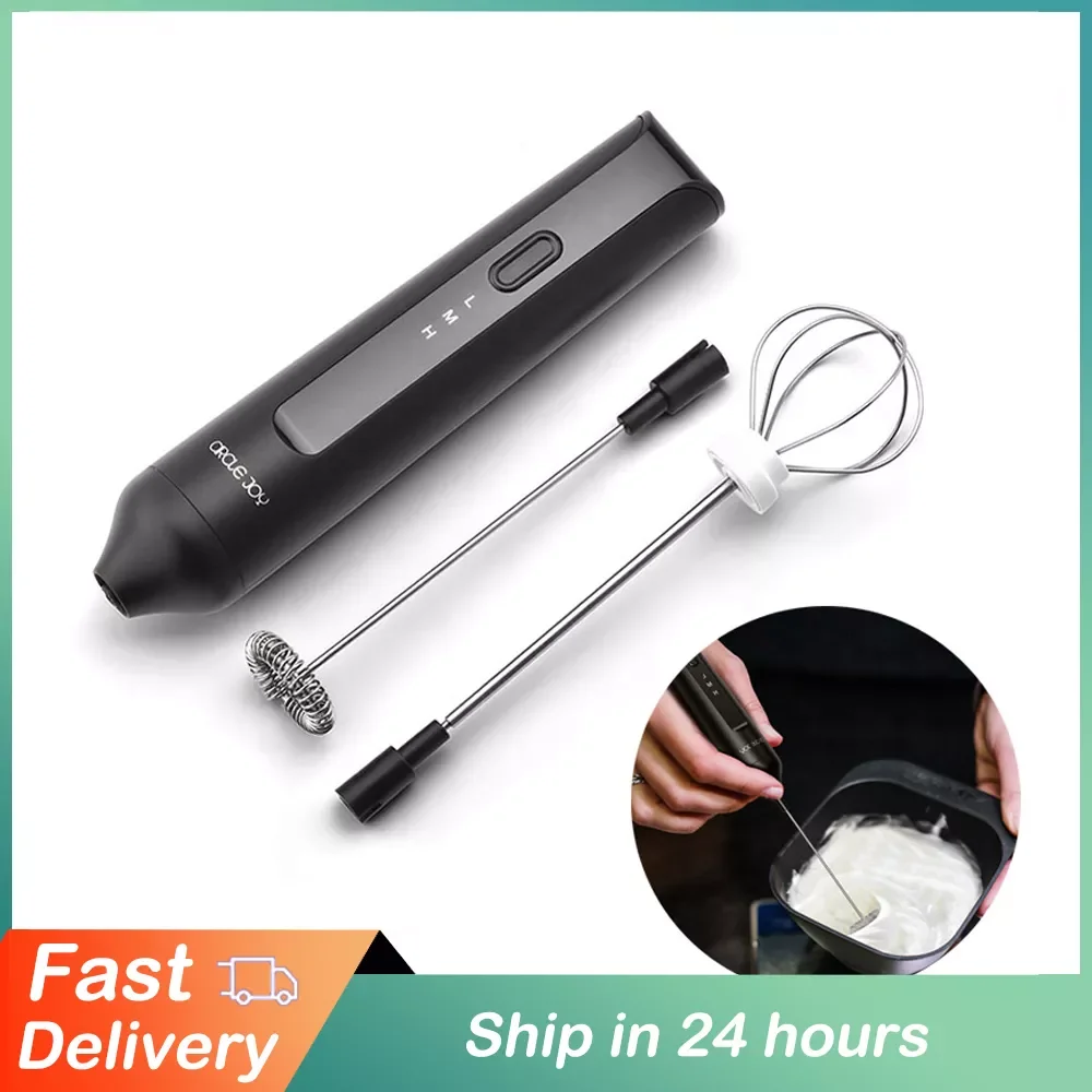 

Новинка, ручной миксер для вспенивания молока в круге, венчик для кухни, 3 режима, регулировка USB, зарядка воздуха