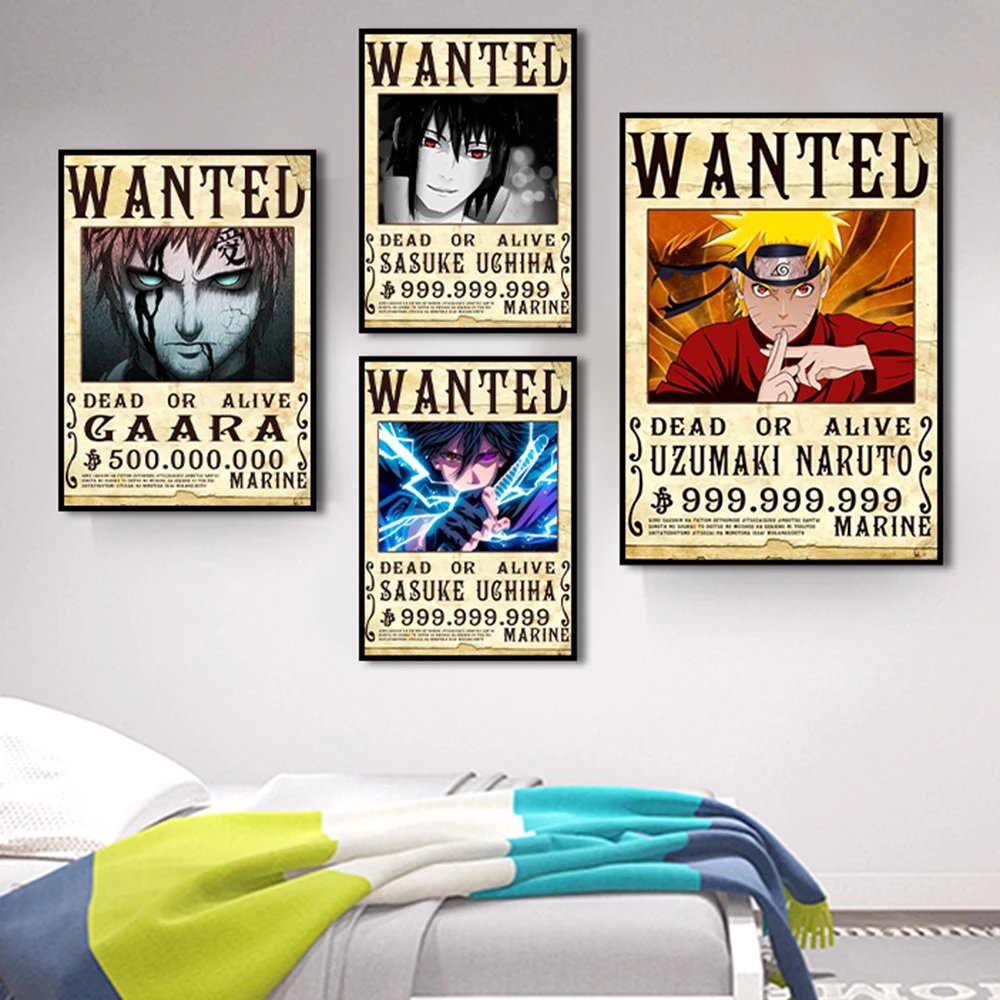

Kids Room Art Mural Naruto Print Japanese Anime Sasuke Uchiha Poster Picture Bedroom Canvas Painting Home Uzumaki Decor Cuadros