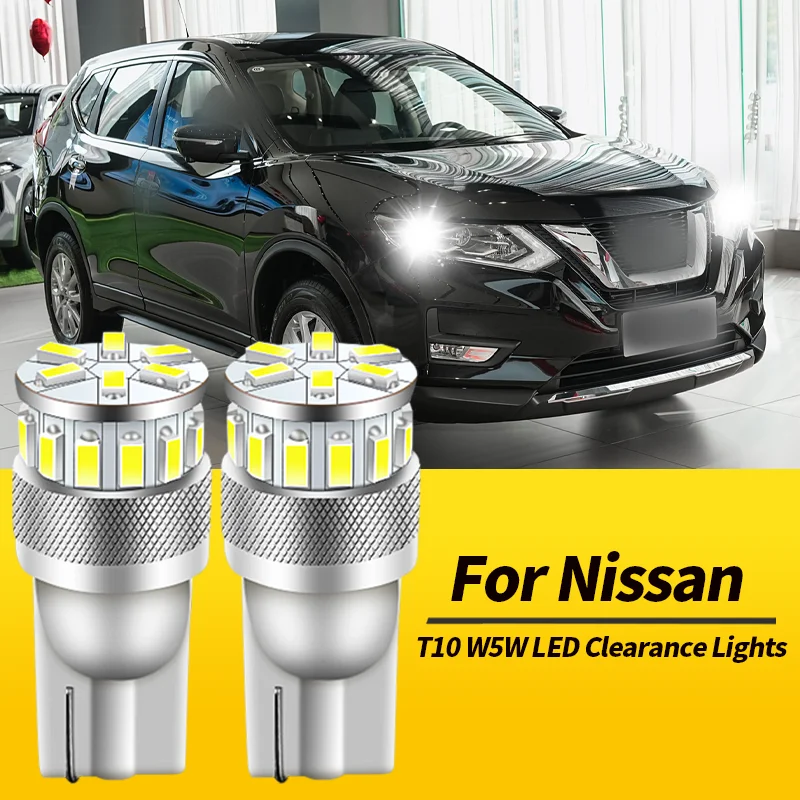 2 шт. T10 W5W светодиодные габаритные огни лампы Canbus для Nissan X-Trail T30 01-13 Teana J31 03-19 Pathfinder