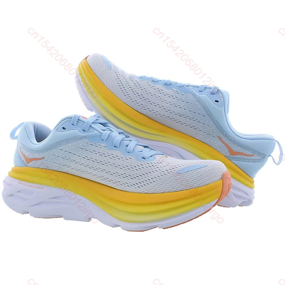HOKA Bondi 8 Men Sneakers Athletic Sports Running Shoes for Women Breathable Mesh Outdoor Non Slip Casual Walking Gym Male Shoes