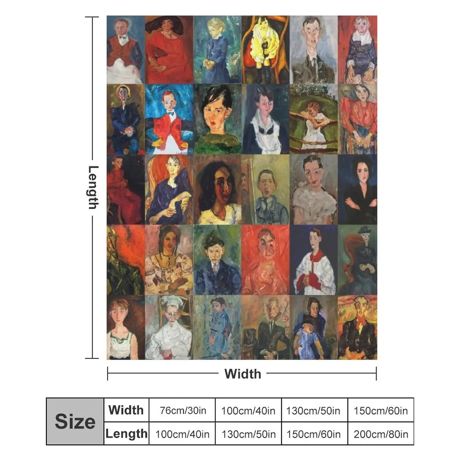 Пушистое одеяло Chaim Soutine Faces