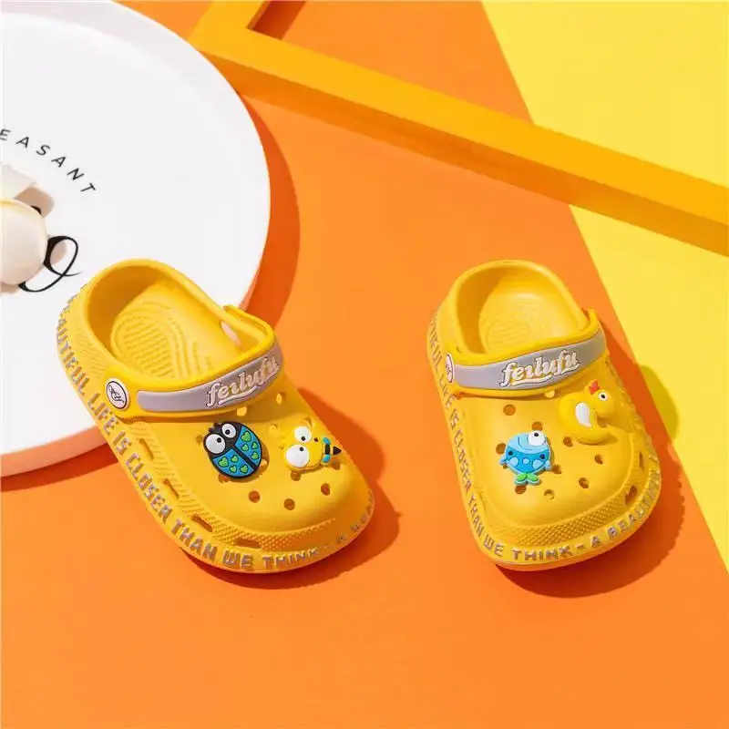 0-6y Kids Mules & Clogs Summer Baby Boys Girls Sandals Cartoon Non-slip Soft Sole Beach Slippers Children Garden Shoes H11