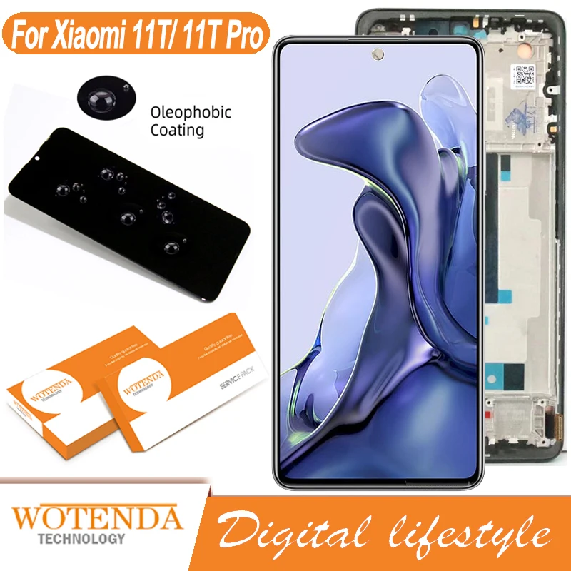 6 67-дюймовый AMOLED-дисплей 120 Гц для Xiaomi 11T Pro LCD MI дигитайзер сенсорного экрана 21081111 RG