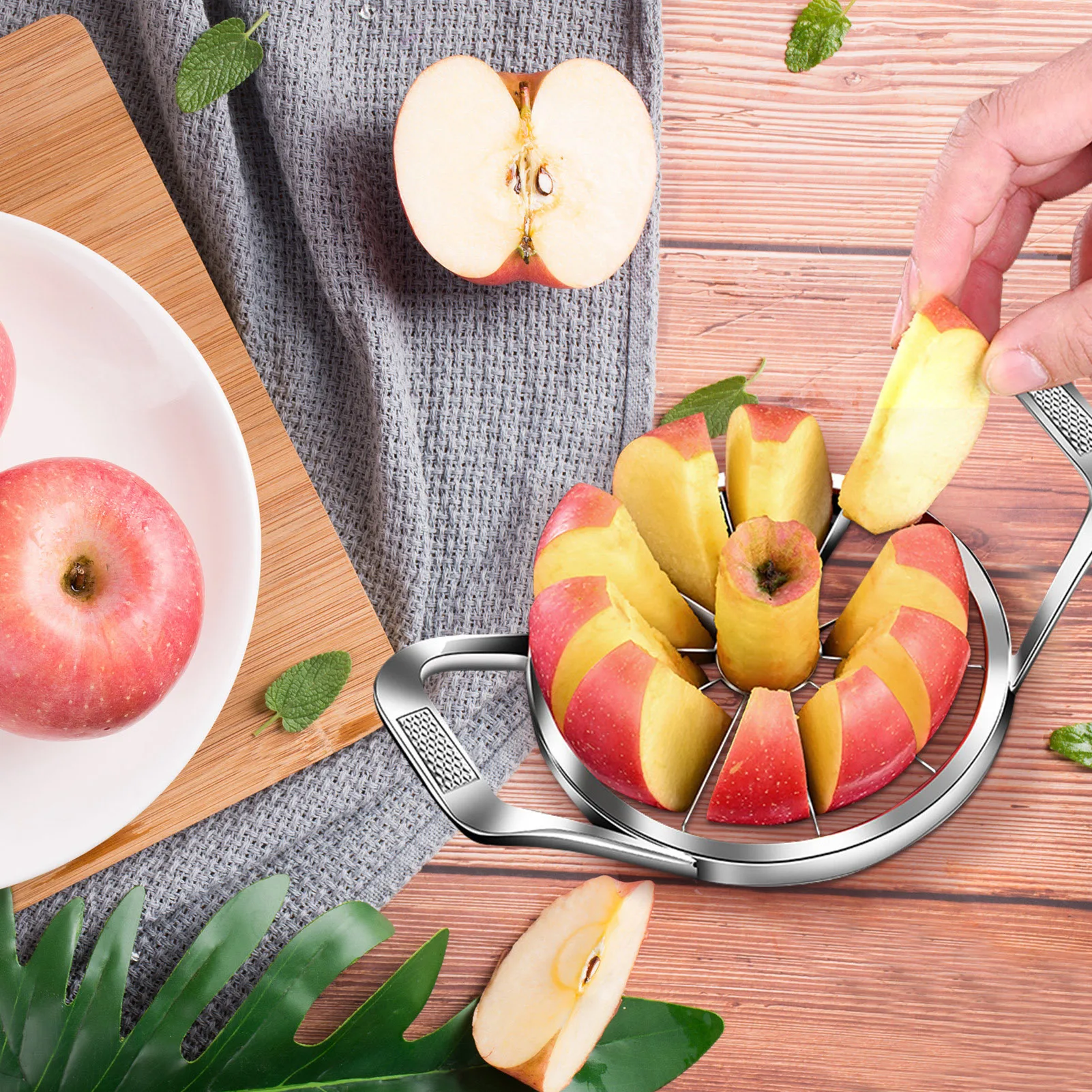 

Fruit Slicer Kitchen Bar Accessories Dragon Fruit Oranges Pear Peaches Cutter Pear Automatic Corer Divider Peeler Cut Tool