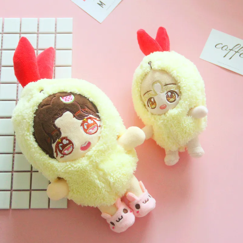 

Korean fried shrimp doll clothes 15cm 20cm doll Plush Toy Figure Merch Plushie Doll Gifts for Kids Plush Doll Dressup