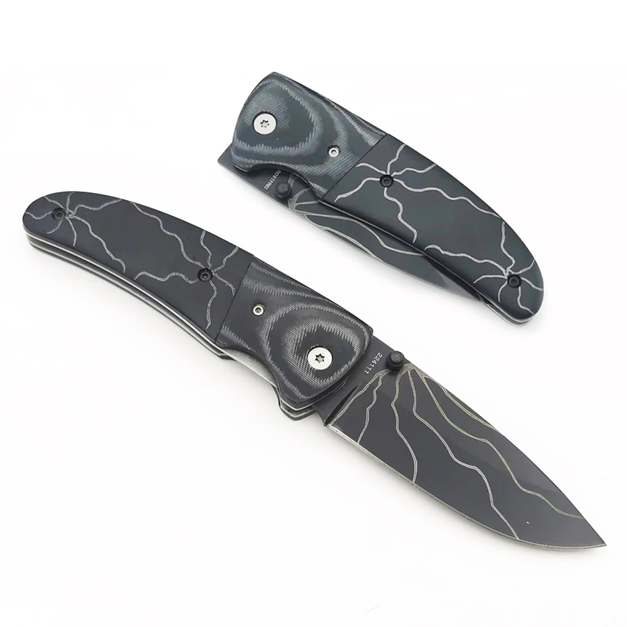 

Very Sharp Small Folding Knife Corrosion Pocket Knife Large Stiletto Tactical Hunting Knife aluminium Handle