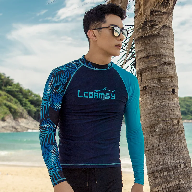 

Men's Swimwear Rash Guard Surfing Diving Suits Swimwear Suit Swim Float Suit Tops UV Swimming RashGuard Prevent Jellyfish