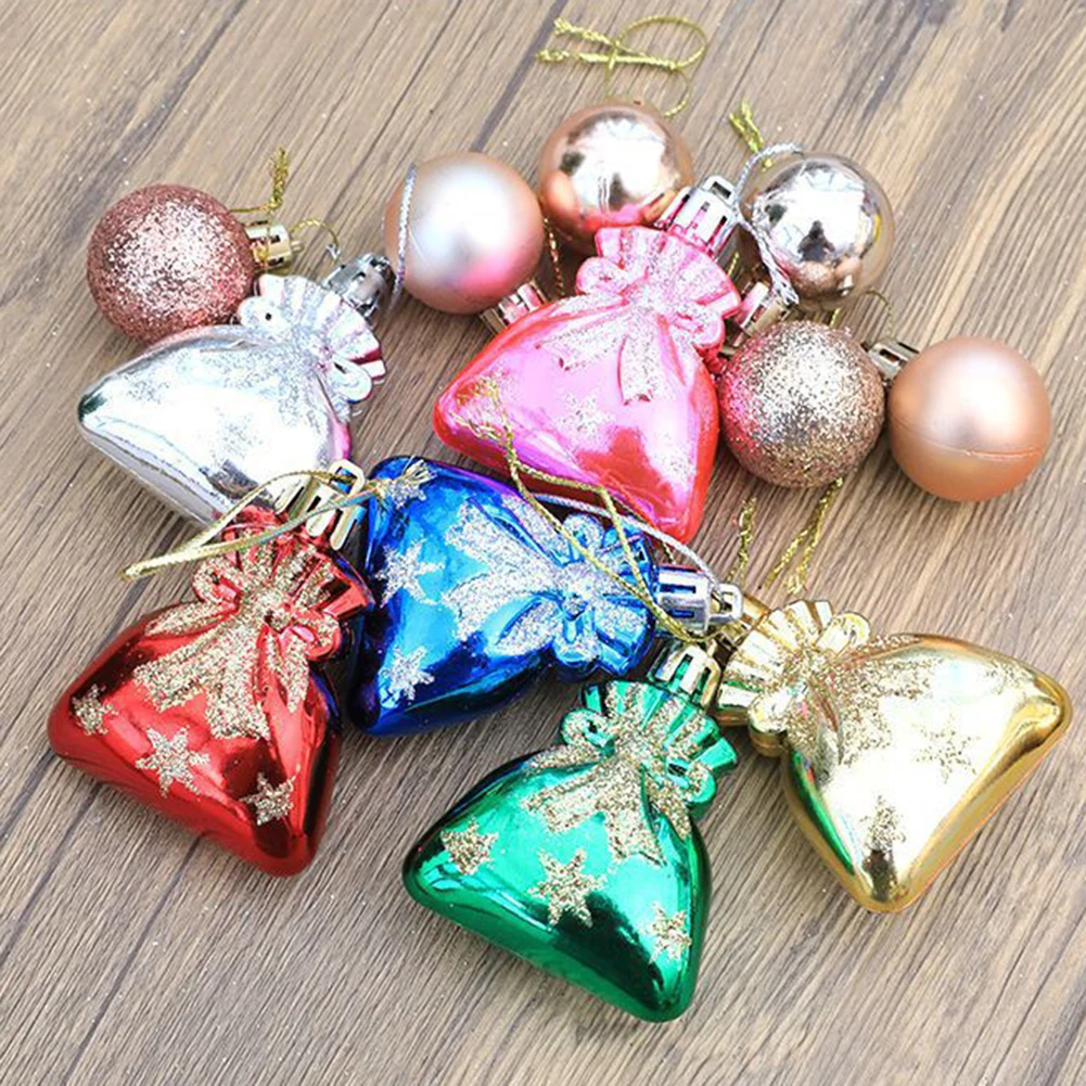 

Xmas Balls Christmas Baubles Party Wedding 6Pcs/Pack Christmas Tree Balls Purse Gift Hanging Ornament Noel Natal
