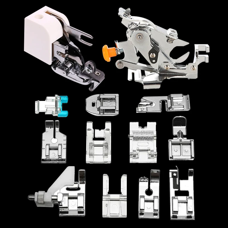 

Прижимная лапка 11 шт./компл. для шитья и кожи, долговечные аксессуары, металлическая многофункциональная лапка для бытовых швейных машин
