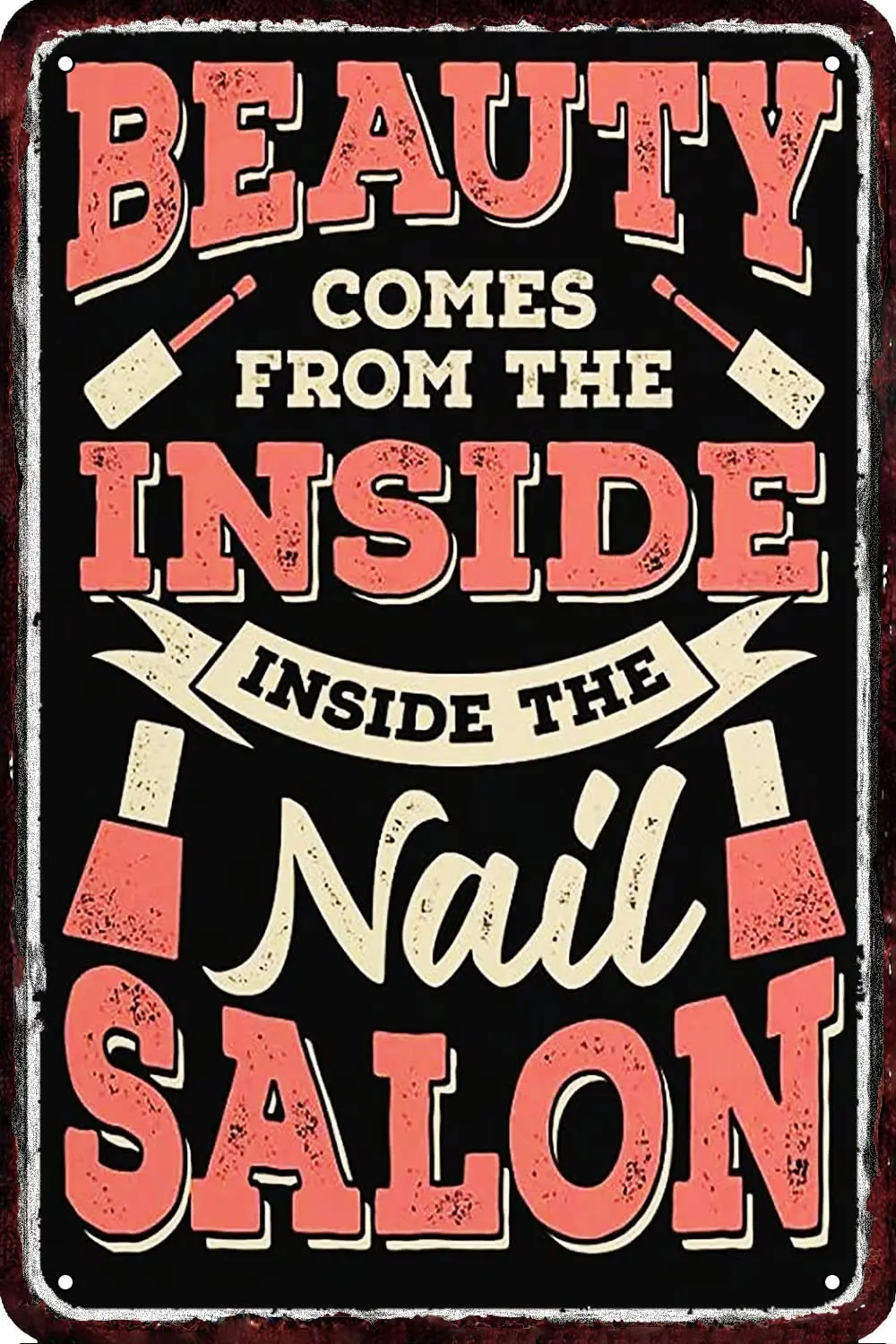 Дизайн ногтевого салона винтажный металлический жестяной знак Металлический