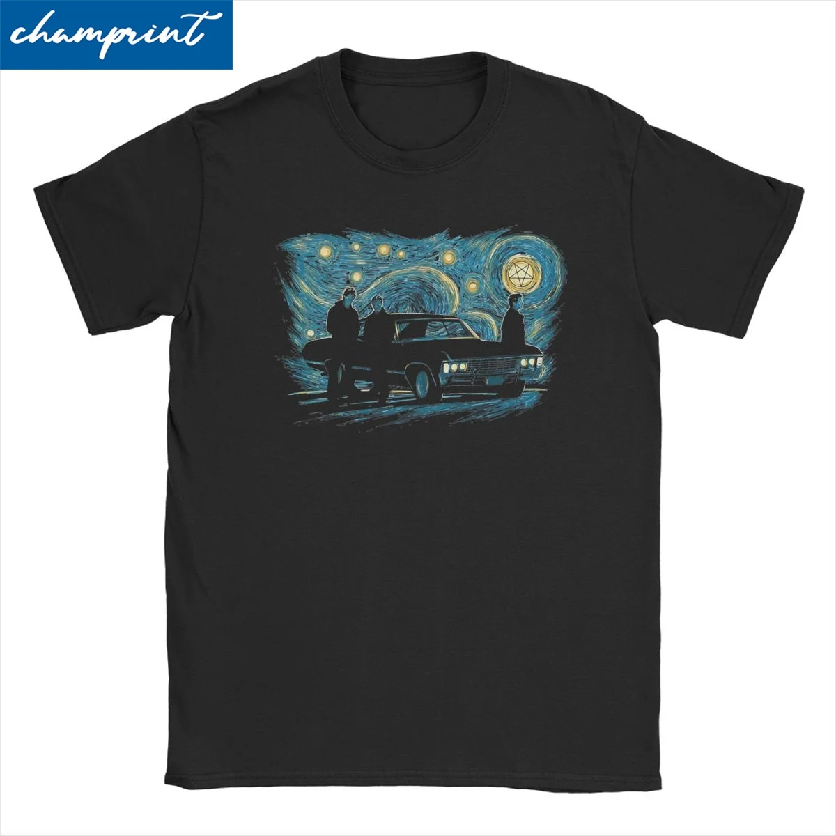 Футболки Сверхъестественное ночь для мужчин и женщин новинка из 100% хлопка