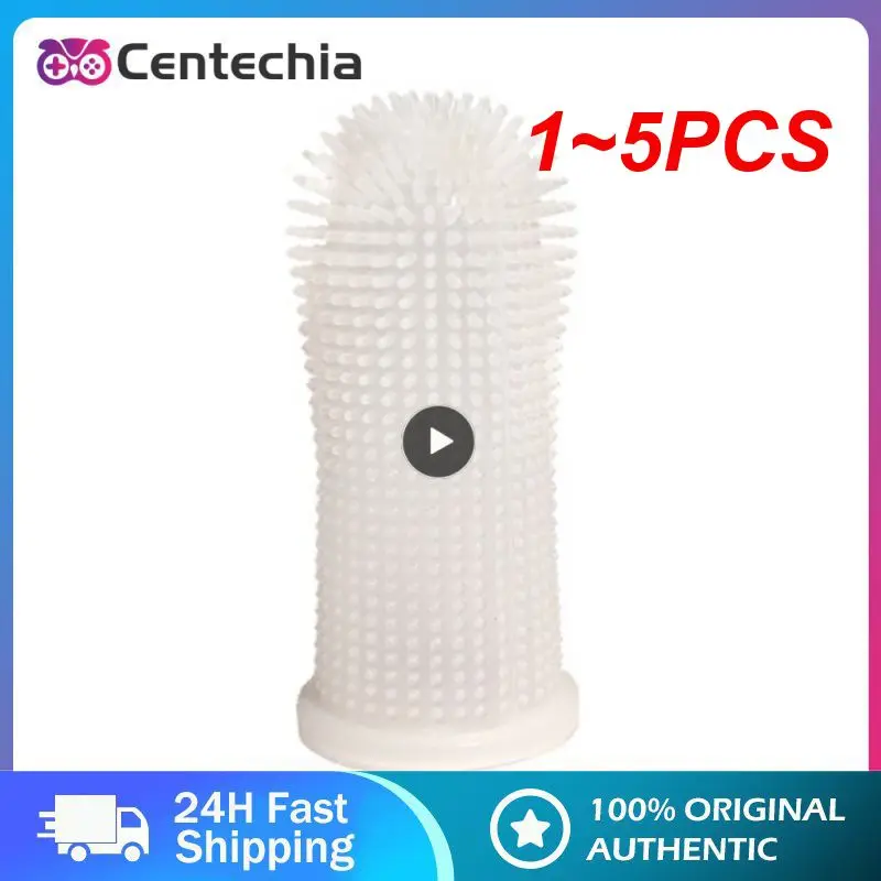 

1~5PCS Dog Super Soft Pet Finger Toothbrush Teeth Cleaning Bad Breath Care Nontoxic Silicone Tooth Brush Tool Dog Cat Cleaning