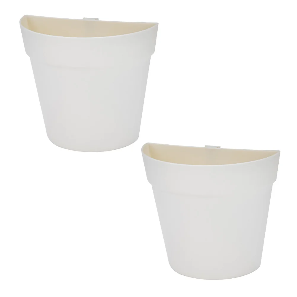 

2 PCS Wall Hanging Flower Pot Pots Indoor Flowerpot Gardening Wall-mounted Basin Creative Plastic