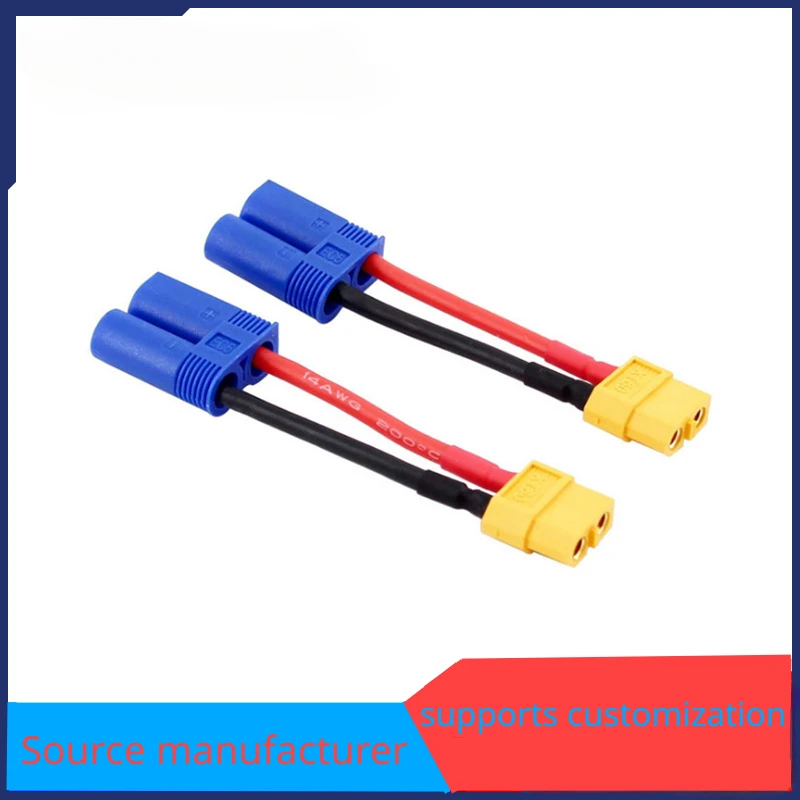 

20pcs Various Aircraft Model Battery Adapters EC3 Conversion Cable 12AWG Silicone Cable XT60 Male To EC5 Plug Cable Customizable