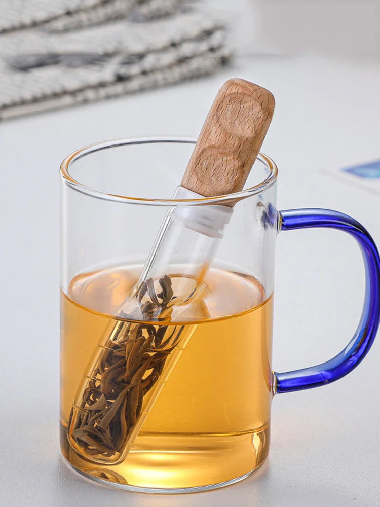 

Home Glass Tea Infuser Bottle Mini Transparent Tea Strainer Cork Bottle Brewing Test Tube Teaware Sieve Kitchen Tool Accessories