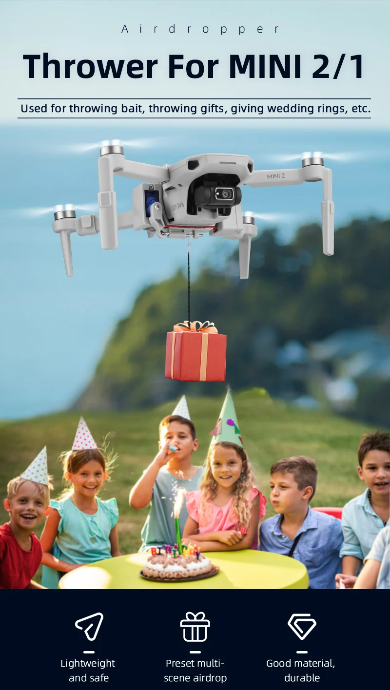 

Airdrop System for dji MINI 2/MAVIC MINI Drone Wedding Proposal Delivery Device Dispenser Thrower Air Dropping Transport Gift