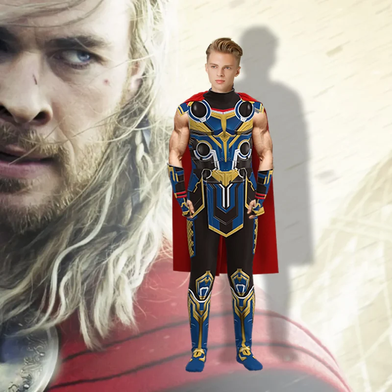 

New Kids Thor Costume Jumpsuit Cosplay Boys Girls Superhero Adult Men Halloween Costume Boys Christmas