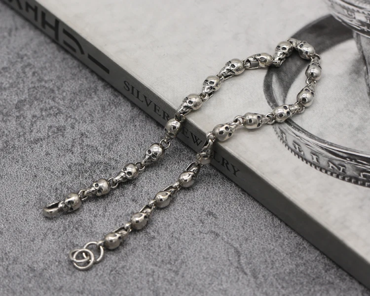 Ювелирные изделия из серебра S925 европейский и американский тренд голова черепа