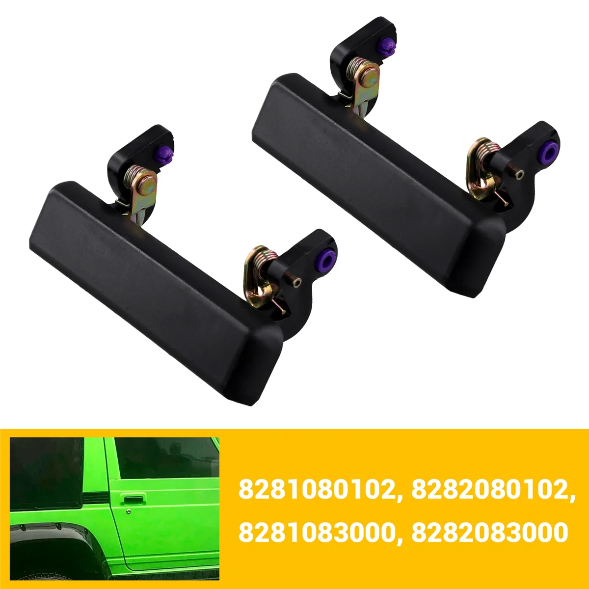 Автомобильные наружные дверные ручки 1 пара черные левые и правые для Suzuki Samurai