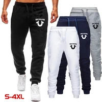 mens jogging pants religion print spring fall solid color sweatpants sports pants easy to match pants fitness running trousers