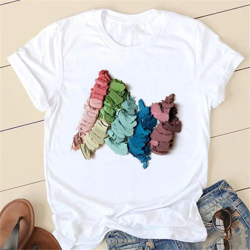 

Футболка женская с коротким рукавом и графическим принтом, в стиле 90-х