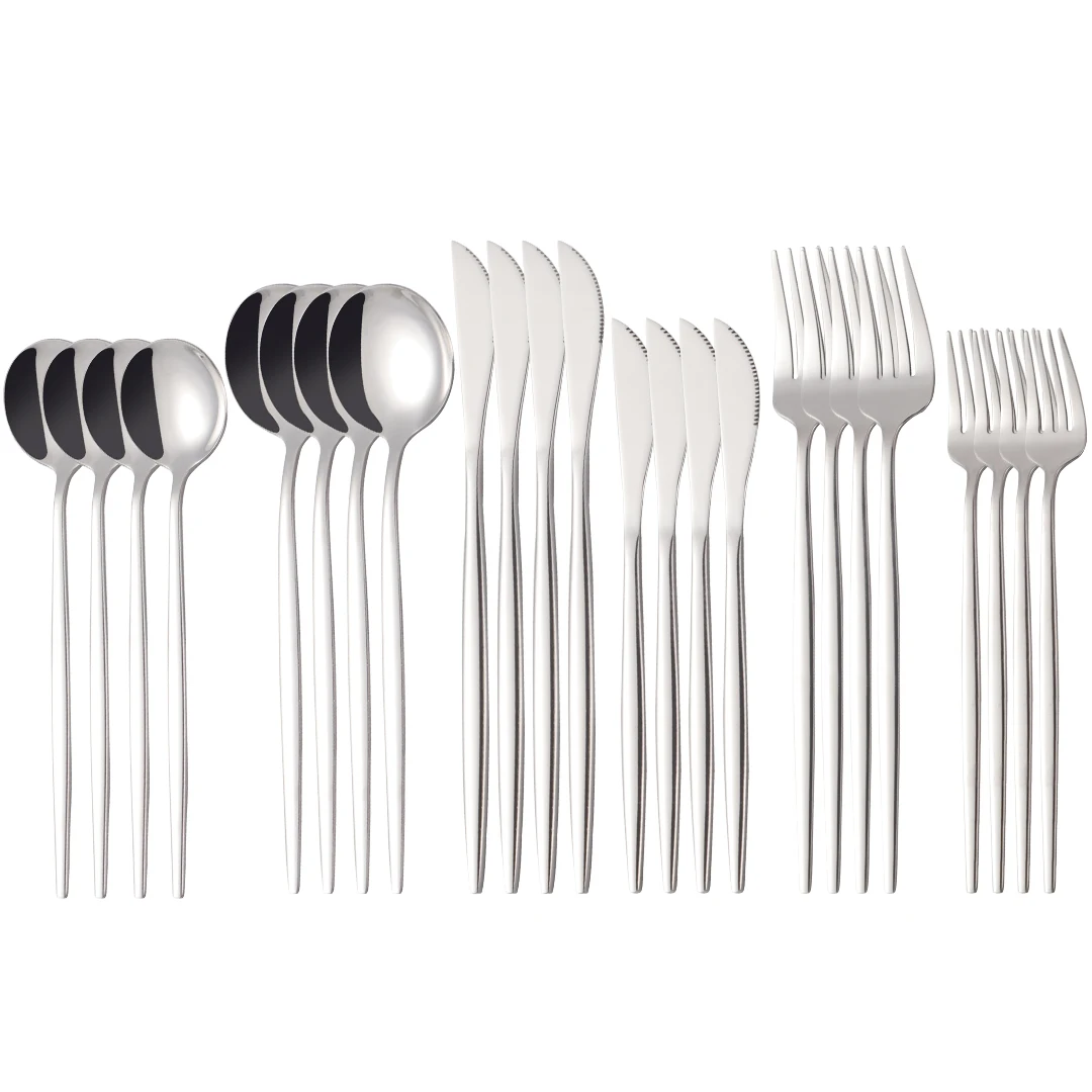 Dessert Knife Spoon Fork Dinnerware Set Kitchen Forks Knives