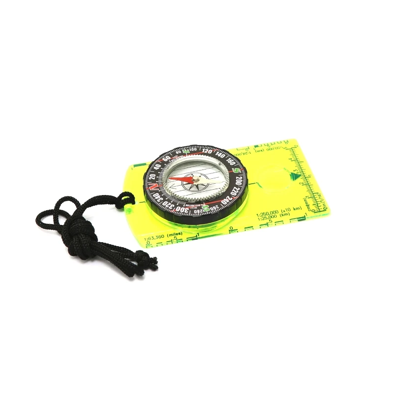 

Профессиональный компас, многофункциональный компас для чтения карт, ориентирующийся компас со шнурком для навигации, пешего туризма, Прям...