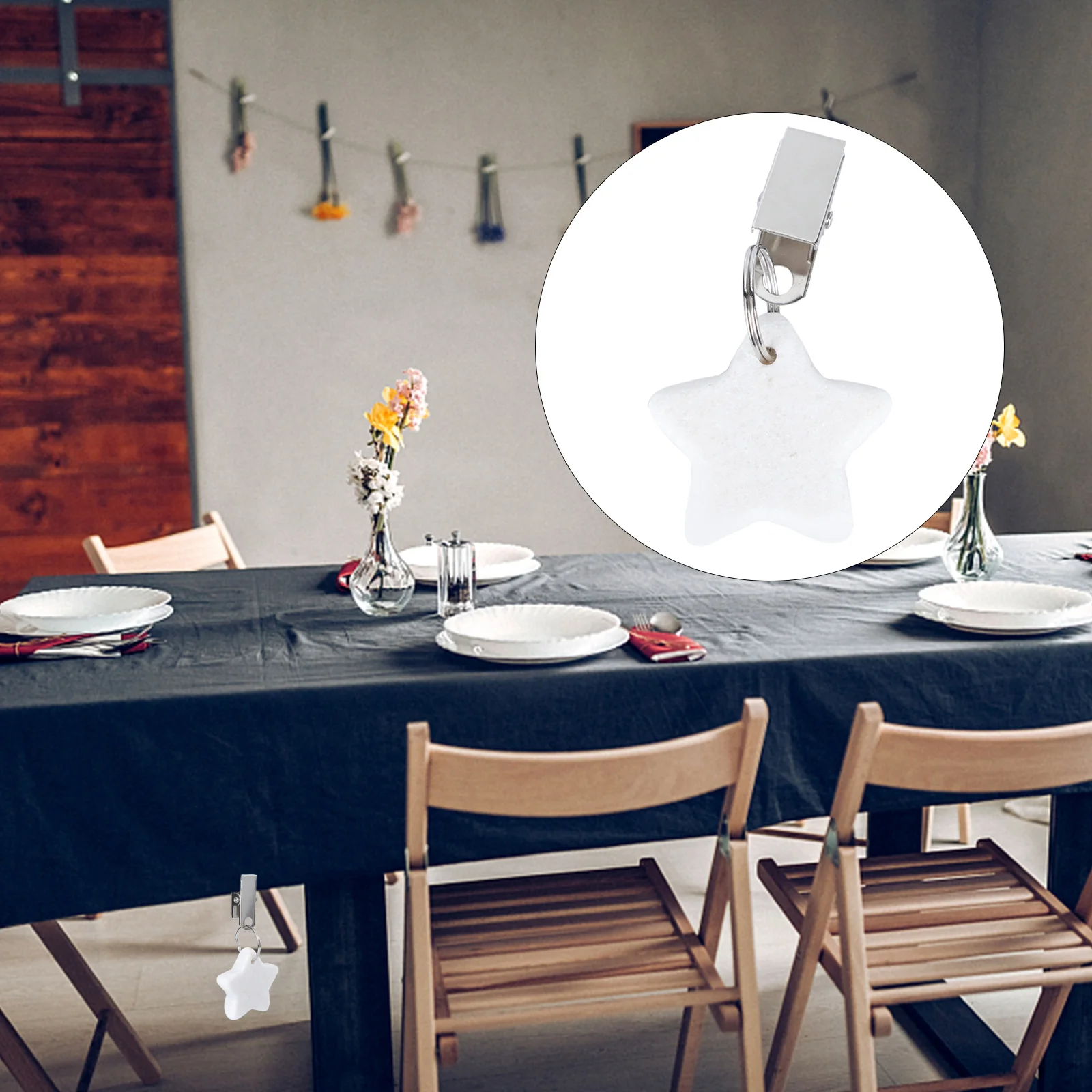 

4 Pcs Outdoor Tablecloth Pendant Picnic Weight Camping Wedding White Natural Marble Weights