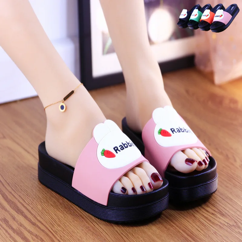 

2022 summer Thick bottom The New Slides women shoes Fashion Cartoons Mixed Colors Outside Shallow Leisure high quality Non-slip